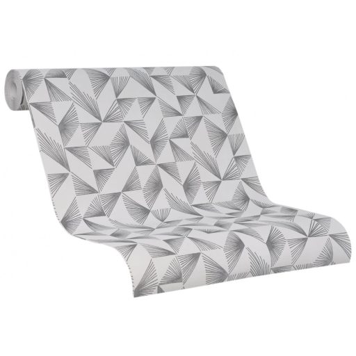 Marburg Schöner Wohnen New Modern 31843 Geometrikus grafikus minimalista fehér sötétszürke/antracit fénylő mintarajzolat tapéta