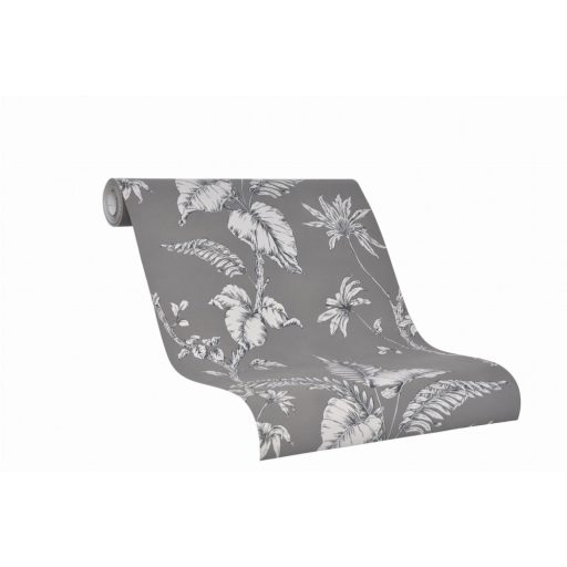 Marburg Schöner Wohnen New Modern 31847 Natur Botanikus nagyformátumú levélminta szürke fehér fekete tapéta