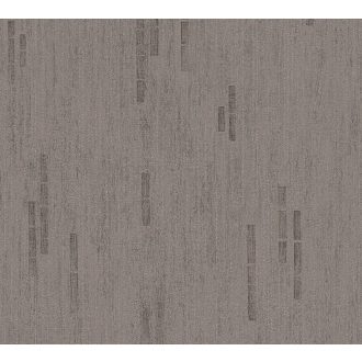   AS-Creation Essentials 31850-3 Grafikus fakéreg csokoládébarna és ezüst csillogó hatás tapéta