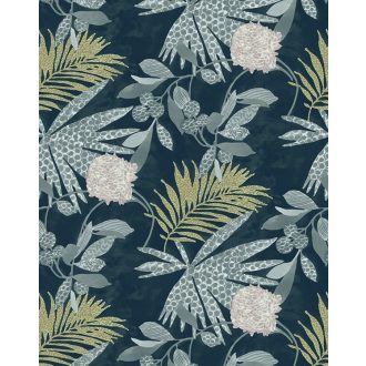   Marburg Schöner Wohnen New Modern 31861 Trópusi egzotikus levelek sötétszürke fehér rózsaszín szines digitális nyomású falpanel