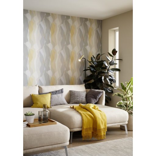 Marburg Schöner Wohnen New Modern 31863 Geometrikus absztrakt grafikus minta krém bézs szürke vanília és currysárga panelhatású tapéta