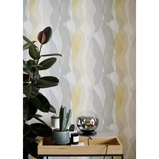 Marburg Schöner Wohnen New Modern 31863 Geometrikus absztrakt grafikus minta krém bézs szürke vanília és currysárga panelhatású tapéta