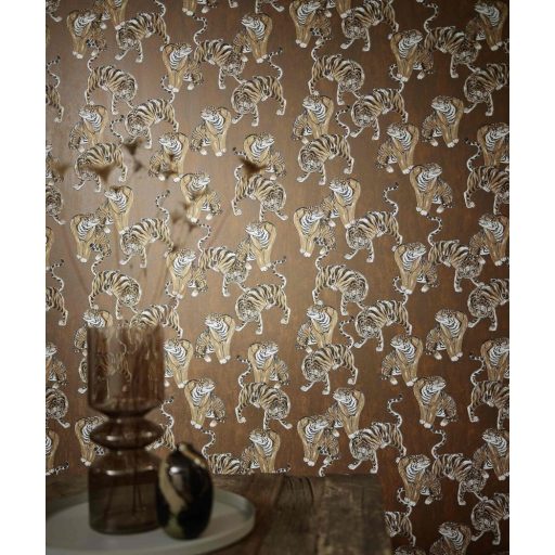 Marburg Memento 32001 HERITAGE LUXURY Natur Etno Nagymacskák barna bronz fehér fekete csillogó szemcsék tapéta