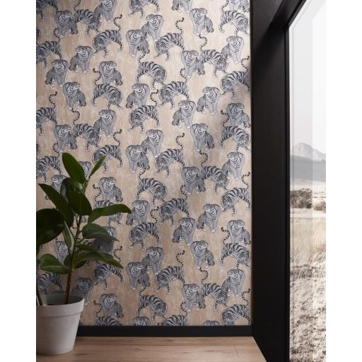 Marburg Memento 32003 HERITAGE LUXURY Natur Etno Nagymacskák világosbarna szürke fehér fekete csillogó szemcsék tapéta