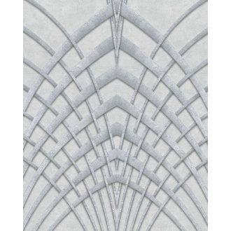   Marburg Modernista/Urban Spaces 32253 Art Deco hegyes ívek világos szürke kékes szürke ezüst fénylő mintafelület tapéta