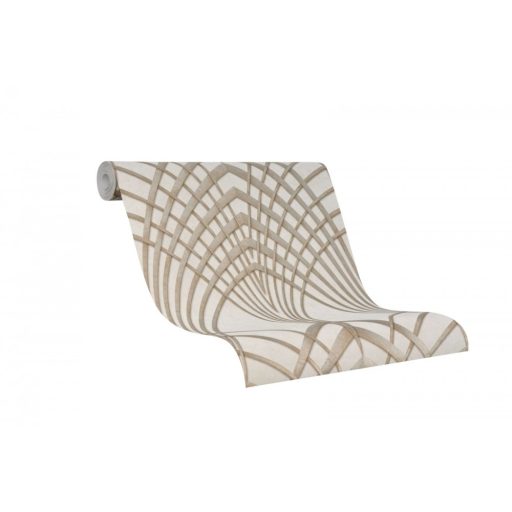 Marburg Modernista/Urban Spaces 32255 Art Deco hegyes ívek bézs szürkésbézs arany fénylő mintafelület tapéta