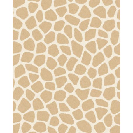 Zsiráfszőr mintázatú gyerekszobai afrikai motívum krémfehér és bézs/homokszín tónus tapéta