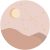 Bevezetés az Asztrológiába! Állatövi jegyek kör alakú faliképe "NYILAS" terrakotta rózsaszín sárga és aranysága tónus falikép