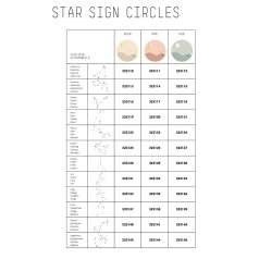   Bevezetés az Asztrológiába! Állatövi jegyek kör alakú faliképe "NYILAS" kék/szürkéskék türkiz sárga és sárgásbézs tónus falikép