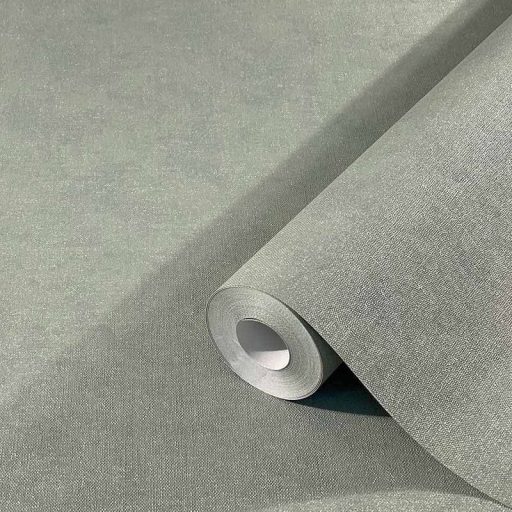 Textilhatású strukturált egyszínű minta zöld/ezüstös zöld tónus tapéta