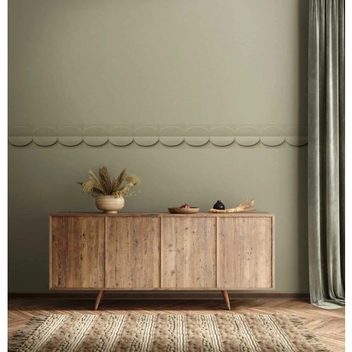 Textilhatású strukturált egyszínű minta zsályazöld és ezüst tónus tapéta