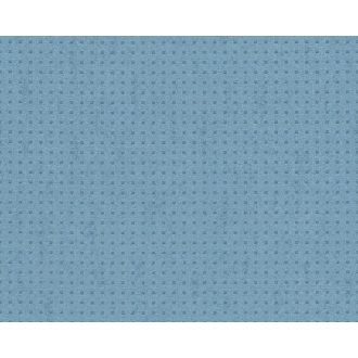   As-Creation Amory 32420-6 Geometrikus apró ezüstösen csillogó négyzetek kék tapéta