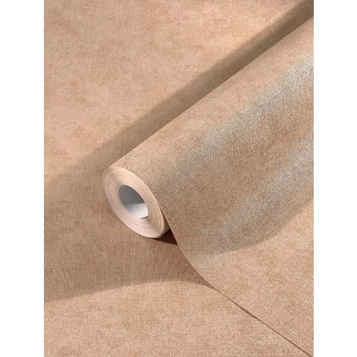 Textilhatású strukturált egyszínű minta barna/narancsos barna tónus tapéta