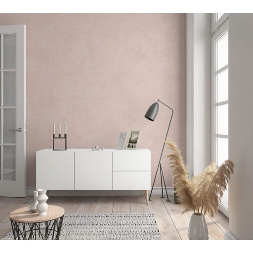 Textilhatású strukturált egyszínű minta világosbarna/rózsaszínes barna tónus tapéta