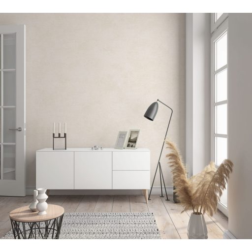 Textilhatású strukturált egyszínű minta homokszín tónus tapéta