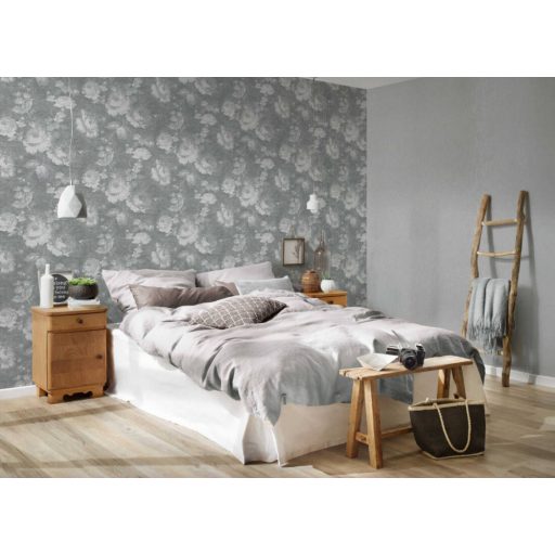 Strukturált egyszínű kék/szürkéskék tapéta