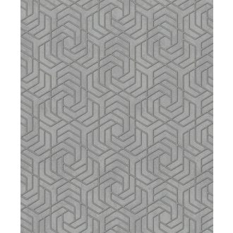   Marburg City Glam/Urban Spaces 32610 Grafikus betonhatású háttéren labirintus minta szürke arany fémes hatás tapéta