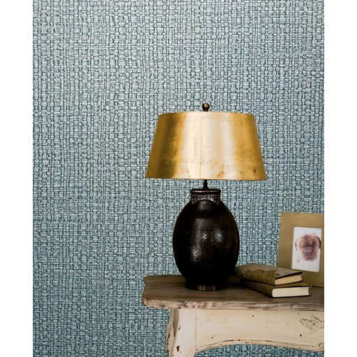 Marburg Vintage Deluxe 32811 Vintage Natur durvaszövésű textilminta türkiz szürke  ezüst tapéta