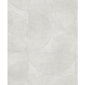   Marburg Vintage Deluxe 32824 Vintage Geometrikus Grafikus beton háttéren óriás körök körívek szürke szürkésbézs ezüst tapéta