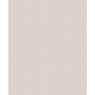   Anyaghatású egyszínű enyhén csillogó fémes szálakkal krémes bézs tapéta