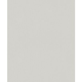   Anyaghatású egyszínű enyhén csillogó fémes szálakkal krémes szürke tapéta
