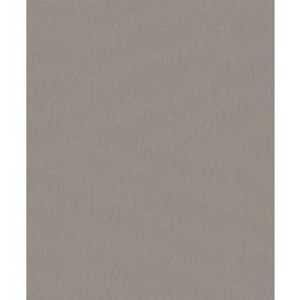   Anyaghatású egyszínű enyhén csillogó fémes szálakkal barna/sötétbarna tapéta