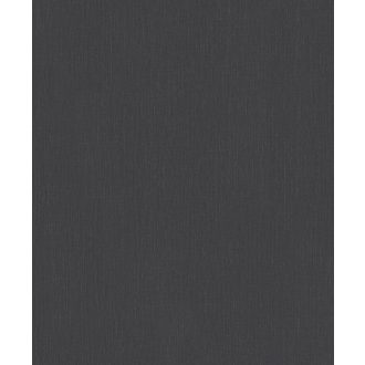   Anyaghatású egyszínű enyhén csillogó fémes szálakkal antracit tapéta