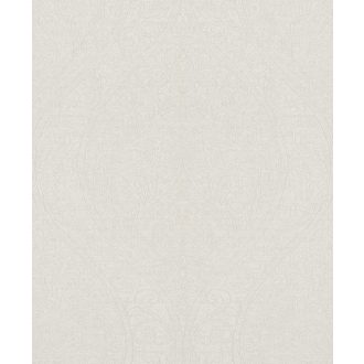   Elegáns nagyformátumú szecessziós díszítőminta enyhe csillogás törtfehér bézs tapéta