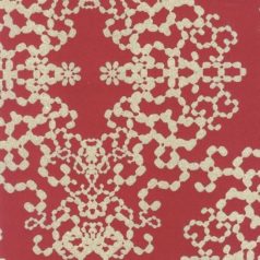   Eijffinger Luz 330401 modern neobarokk láncszerű pontokkal kialakított díszítőminta piros bézsarany applikált csillogó szemcsék tapéta