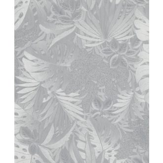   Marburg Botanica 33301 Botanikus "buja" levélmotívum gyönyörű dombornyomással szürke ezüst tapéta
