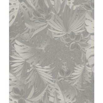   Marburg Botanica 33302 Botanikus "buja" levélmotívum gyönyörű dombornyomással szürke árnyalatok ezüst tapéta