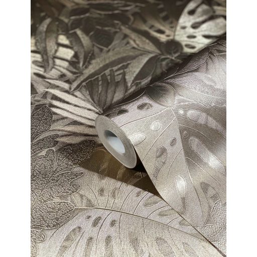 Marburg Botanica 33303 Botanikus "buja" levélmotívum gyönyörű dombornyomással bézsarany arany rézszín tapéta