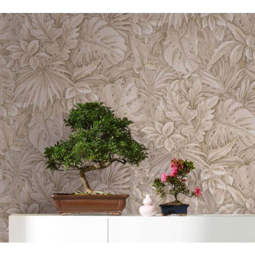 Marburg Botanica 33307 Botanikus egzotikus levélmotívum bézs és barna árnyalatok tapéta