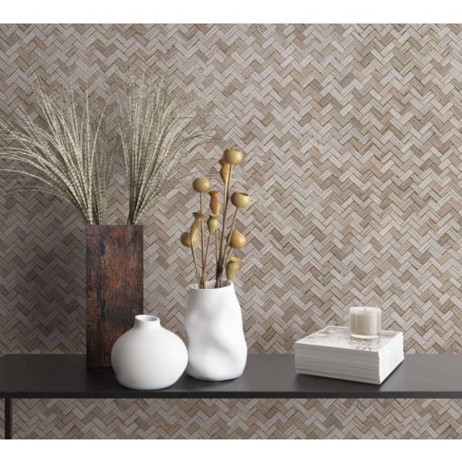 Marburg Botanica 33309 Natur Szőtt bambusz halszálkás mintával dombornyomás bézs és barna árnyalatok tapéta