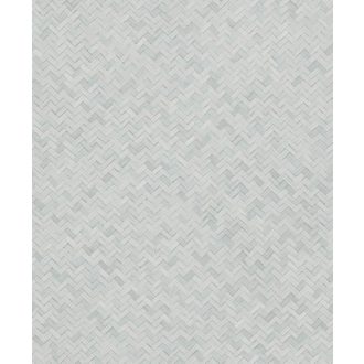   Marburg Botanica 33312 Natur Szőtt bambusz halszálkás mintával dombornyomás kék szürke ezüst tapéta