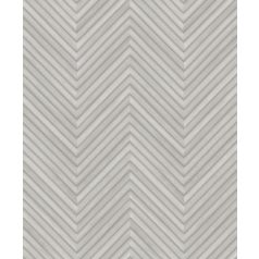   Nyílformába rendezett valósághű keskeny fa parkettminta szürkésfehér és szürke tónus tapéta