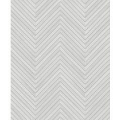   Nyílformába rendezett valósághű keskeny fa parkettminta fehér világosszürke és szürke tónus tapéta