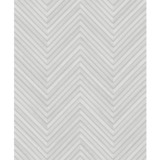   Nyílformába rendezett valósághű keskeny fa parkettminta fehér világosszürke és szürke tónus tapéta