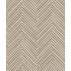   Nyílformába rendezett valósághű keskeny fa parkettminta bézs világosbarna és barna tónus tapéta