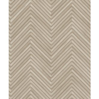   Nyílformába rendezett valósághű keskeny fa parkettminta bézs világosbarna és barna tónus tapéta