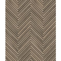   Nyílformába rendezett valósághű keskeny fa parkettminta világosbarna barna és sötétbarna tónus tapéta