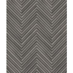   Nyílformába rendezett valósághű keskeny fa parkettminta szürke szürkésbarna és fekete tónus tapéta