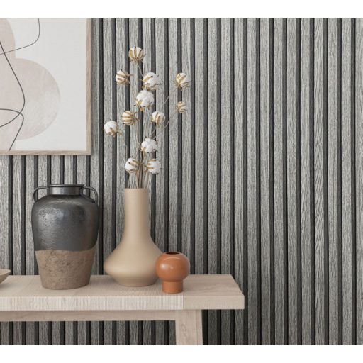 Marburg Botanica 33959 Natur Design fa megjelenés 3D kifinomult dombornyomás szürke árnyalatok fekete tapéta