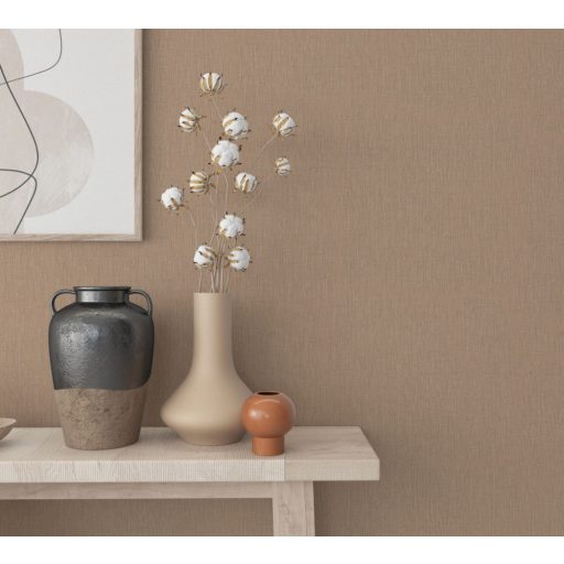 Marburg Botanica 33966 Natur Egyszínű tapintható vászon struktúra barna tapéta