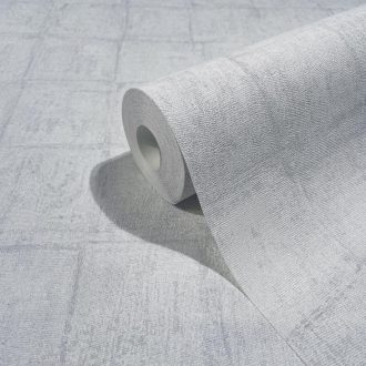   Marburg Botanica 33969 Natur Geometrikus Design négyzetek vászonstruktúra szürkés halvány türkiz tapéta