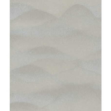 Hegyvonulatot formáló akvarell hullámminta bézs és szürke tónus tapéta