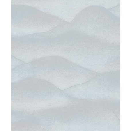 Hegyvonulatot formáló akvarell hullámminta szürkésfehér szürke szürkésbézs és zöldesszürke tónus tapéta