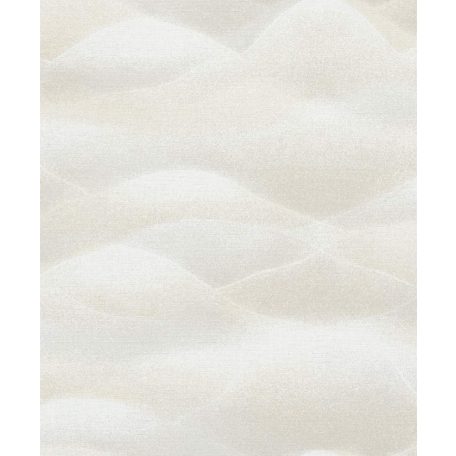Hegyvonulatot formáló akvarell hullámminta krémfehér bézs és szürkésbézs tónus tapéta