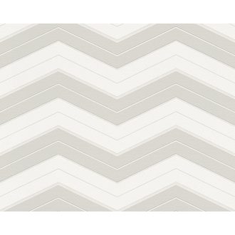   As-Creation Designdschungel 34242-1 cikk-cakk minta fehér szürke tapéta