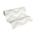 As-Creation Designdschungel 34242-1 cikk-cakk minta fehér szürke tapéta